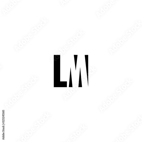 LM L M logo design template elements