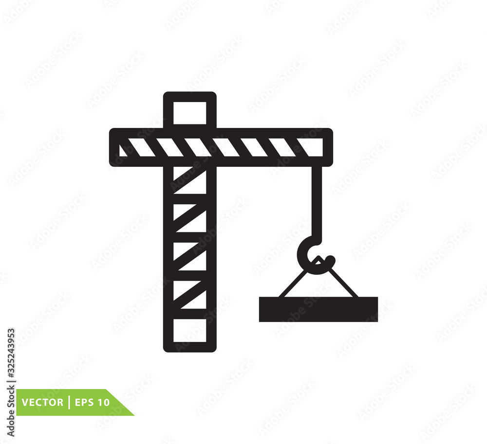 Crane construction icon vector logo template Crane construction icon vector logo template