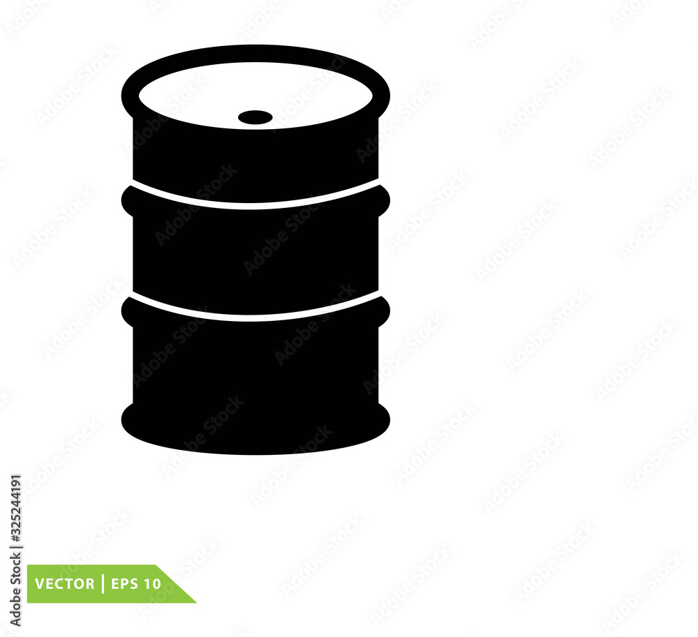 Drum oil icon vector logo design template Drum oil icon vector logo design template