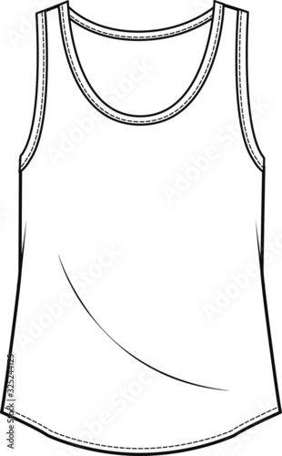 Women's Top Fashion Flat Sketch