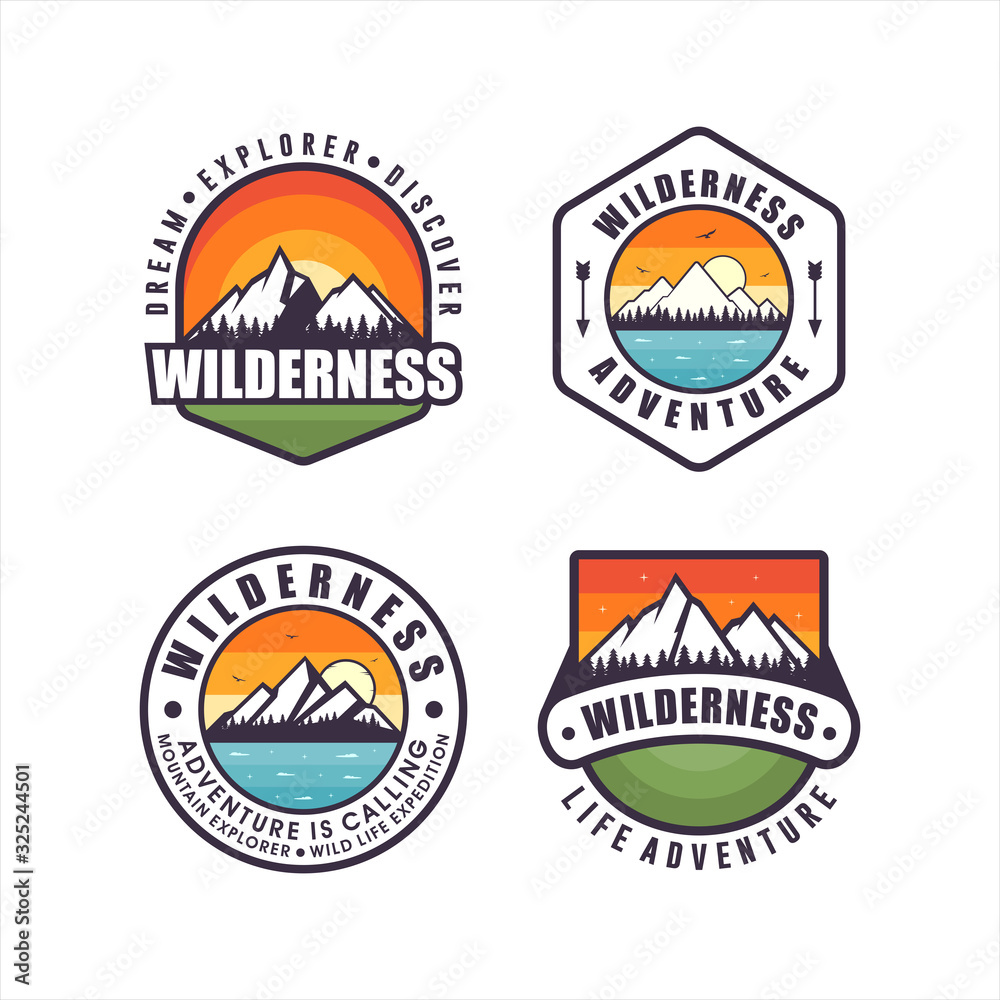 Wilderness adventure design logos collections Wilderness adventure design logos collections