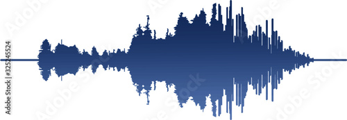 tree soundwave vector illustration