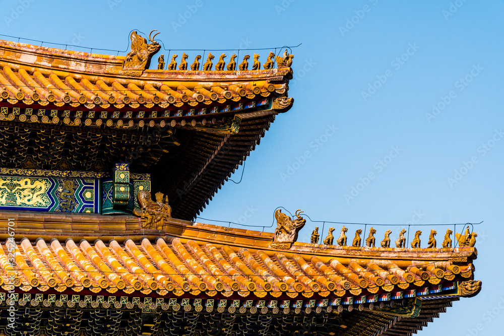 Naklejka premium Scene of the Forbidden City in Beijing, China
