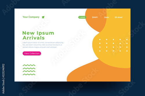Landing page template Design. Modern flat design concept For landing page, banner, website, homepage, card, ui, or apps. Vector illustration