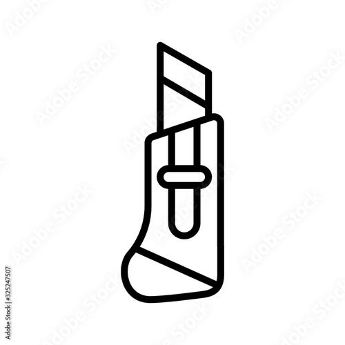 utility knife icon design, flat style icon collection