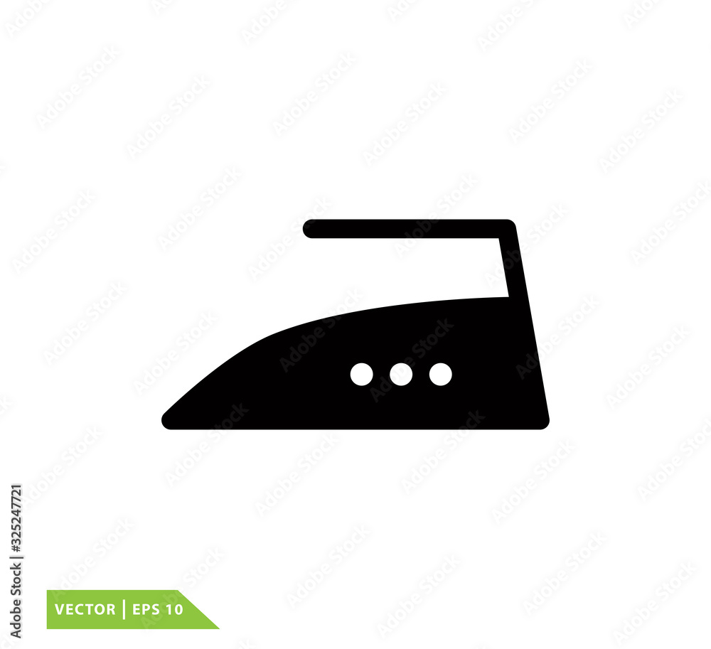 Iron icon vector logo design template