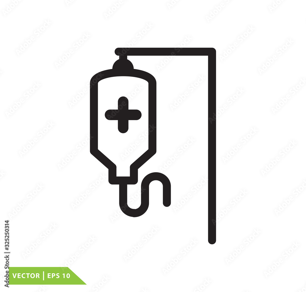 Medical infuse icon vector logo design template Medical infuse icon vector logo design template
