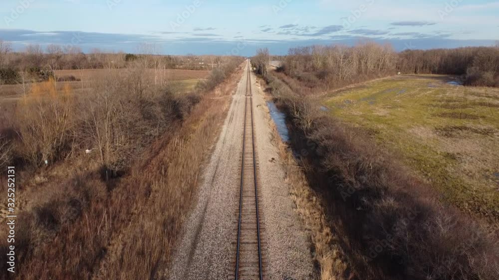 Rising up from railroad tracks to see the distant horizon. Rising up from railroad tracks to see the distant horizon.