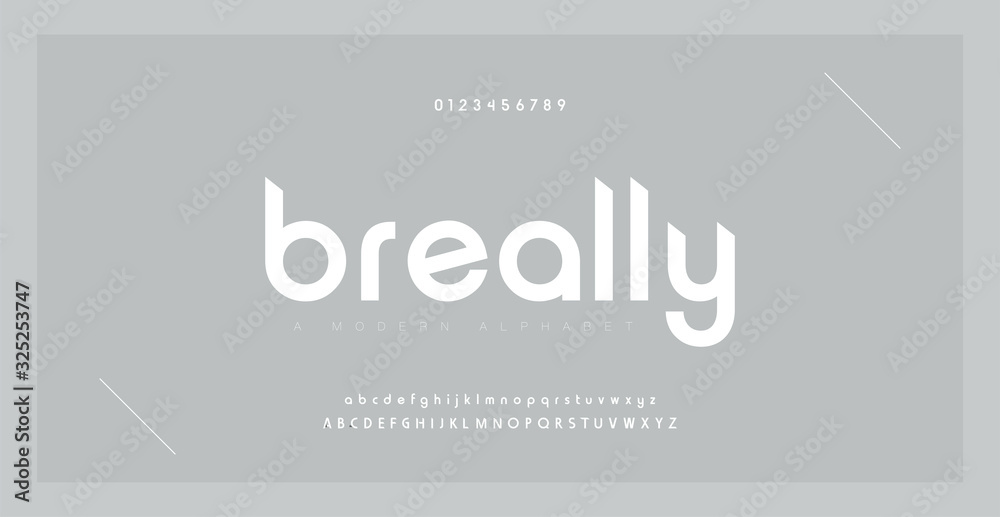 Minimal font creative modern alphabet. Typography with dot regular and number. minimalist style fonts set. vector illustration
