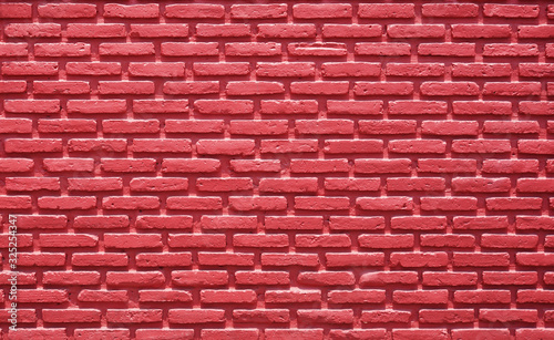 Old brick .Red painted brick wall for background