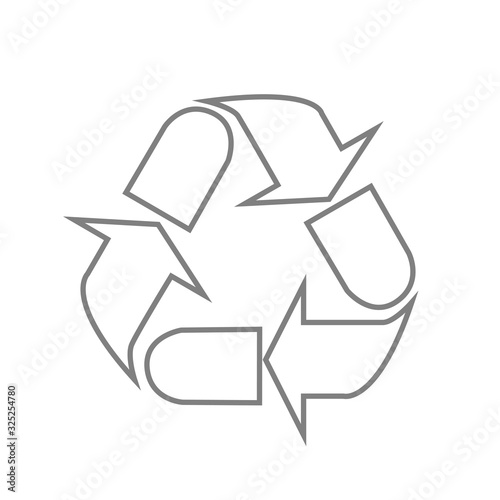 The universal International recycling symbol Icon.