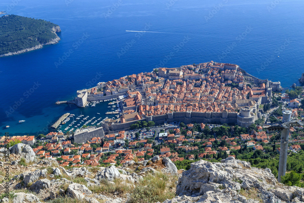 Aerial View of the Old City of Dubrovnik