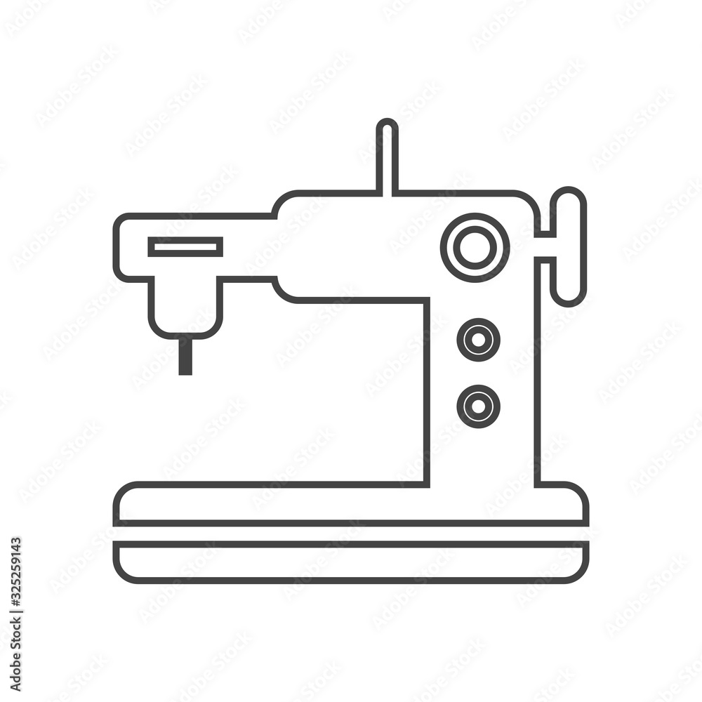 sewing machine flat vector line icon sewing machine flat vector line icon