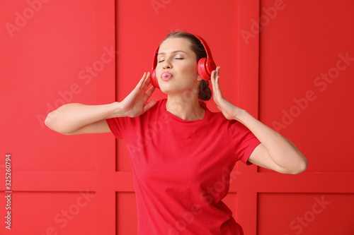 Beautiful young woman with ...