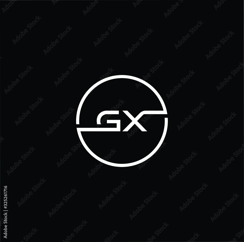 Minimal elegant monogram art logo. Outstanding professional trendy awesome artistic GX XG initial based Alphabet icon logo. White color on black background Minimal elegant monogram art logo. Outstanding professional trendy awesome artistic GX XG initial based Alphabet icon logo. White color on black background