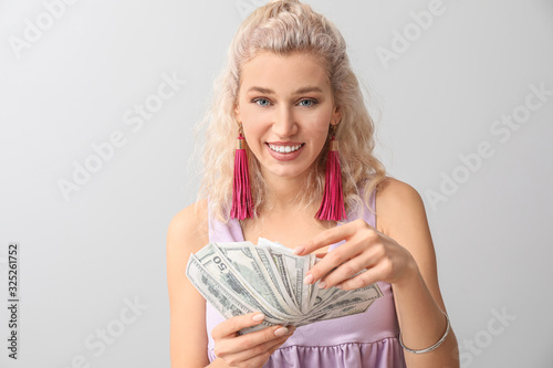 Beautiful young woman with ...