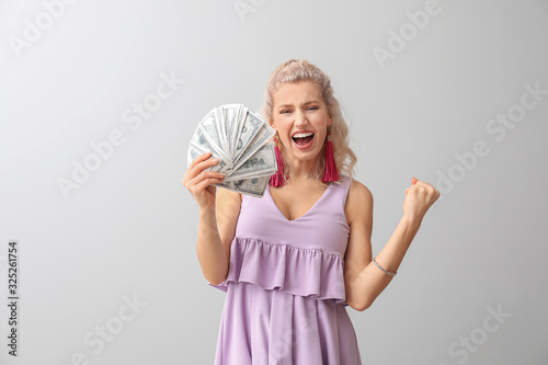 Happy beautiful young woman...
