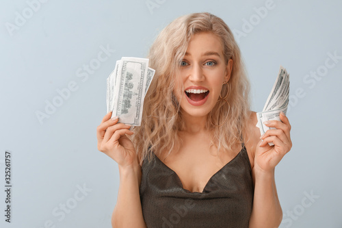 Beautiful young woman with ...