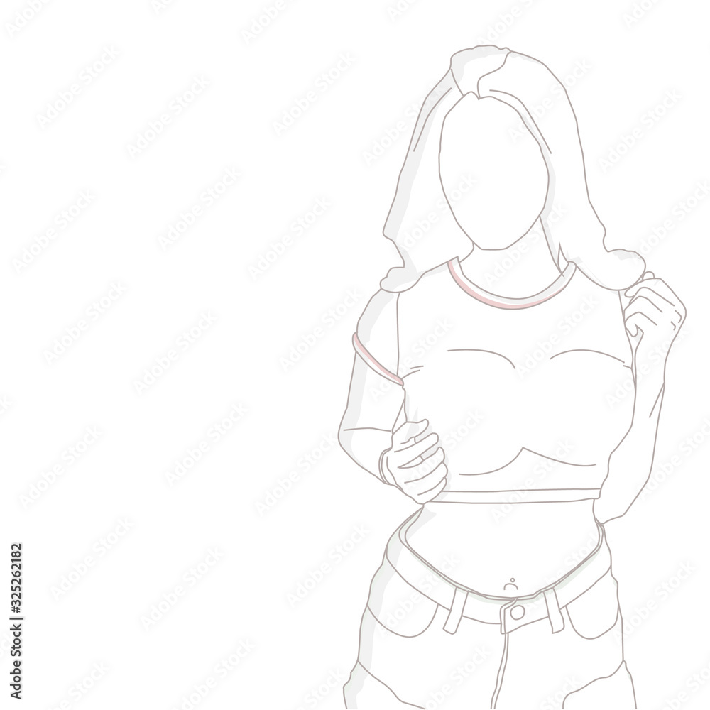 Line art fashion illlustration people vector eps 10 Line art fashion illlustration people vector eps 10