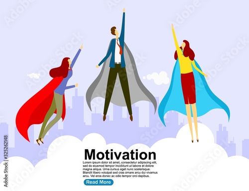 Vector illustration, move up motivation, The way to achieve the goal.