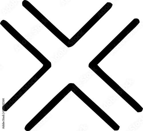 Variation of handwritten anger mark