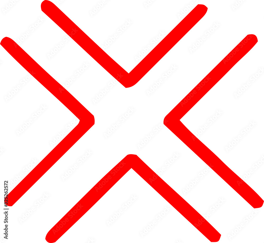 Variation of White handwritten Red anger mark Variation of White handwritten Red anger mark