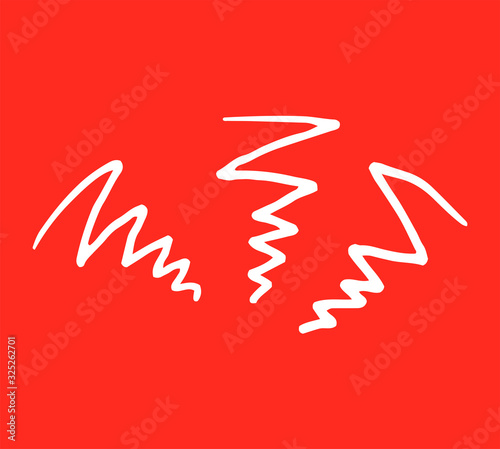 Variation of handwritten Wgite anger mark