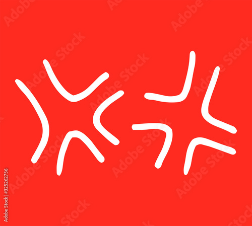 Variation of handwritten Wgite anger mark