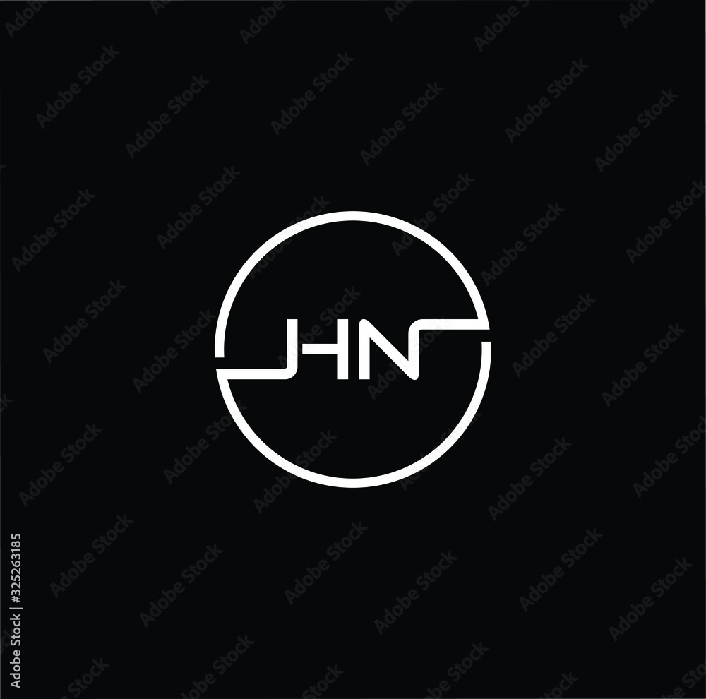 Minimal elegant monogram art logo. Outstanding professional trendy awesome artistic HN NH initial based Alphabet icon logo. White color on black background Minimal elegant monogram art logo. Outstanding professional trendy awesome artistic HN NH initial based Alphabet icon logo. White color on black background