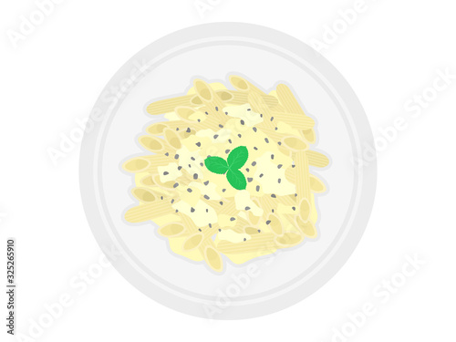 チーズのクリームペンネ