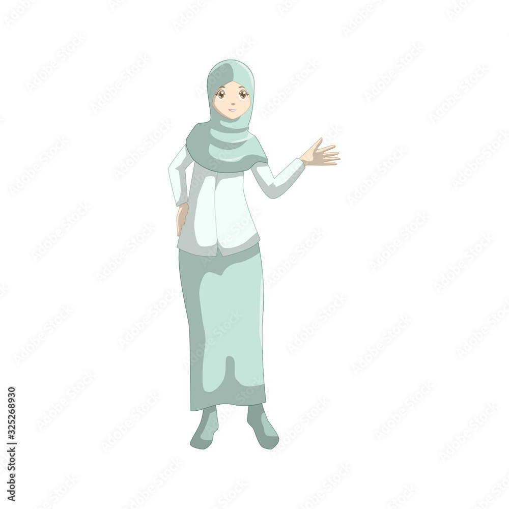 Muslim cartoon with Japanese Manga style