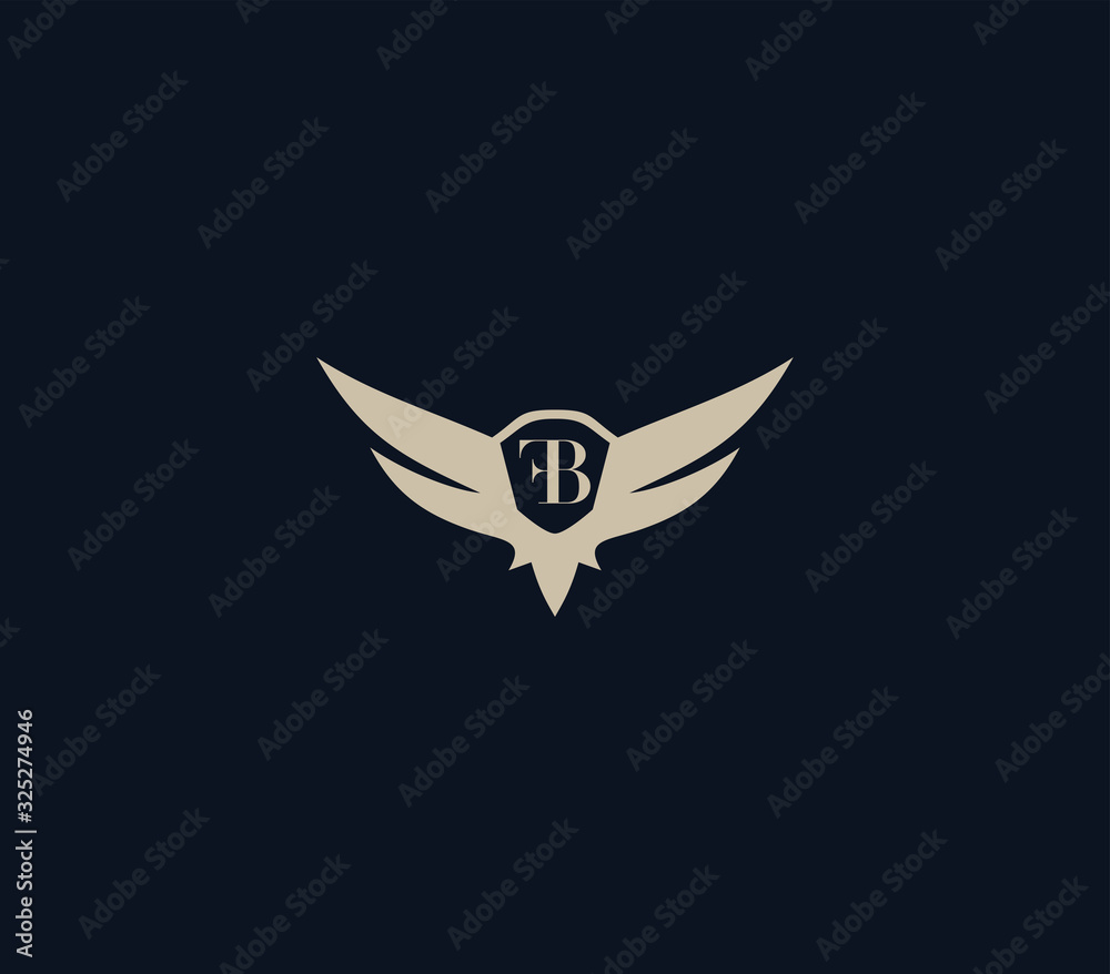 Obraz premium luxury wings abstract logo vector