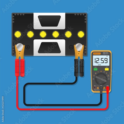 Cars Battery Checking With Voltmeter Charge Connect Jump