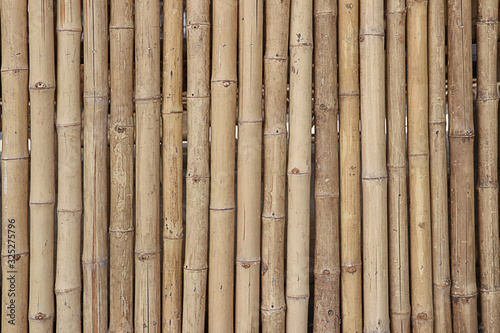 Close up dry bamboo pattern for background  bamboo wall