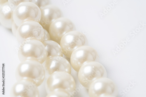 pearl necklace isolated on white