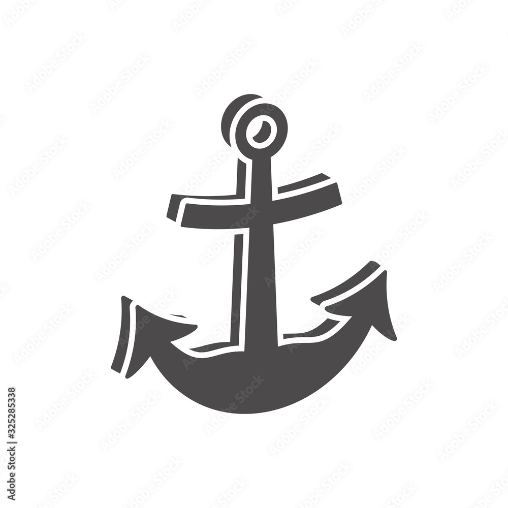 Anchor icon in flat style.Vector illustration. Anchor icon in flat style.Vector illustration.