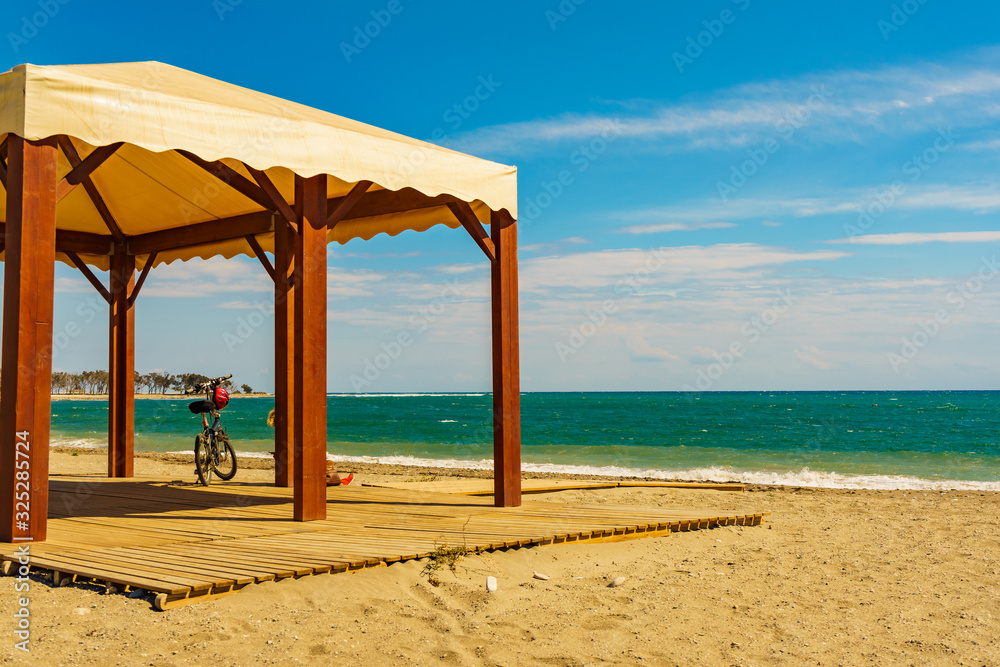 Bicycle on beach, Spain