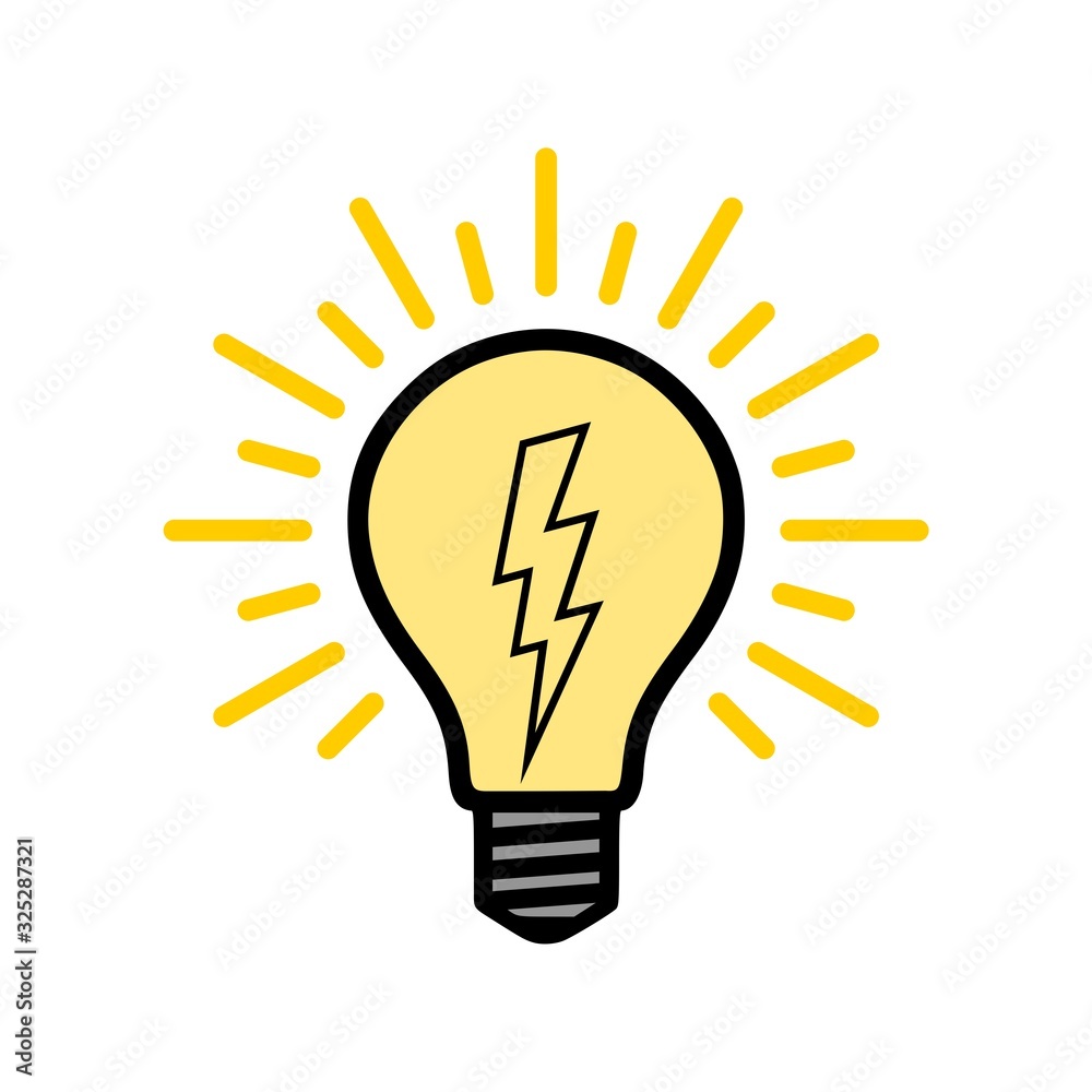 Electricity Logo, electric bulb logo and icon Electricity Logo, electric bulb logo and icon