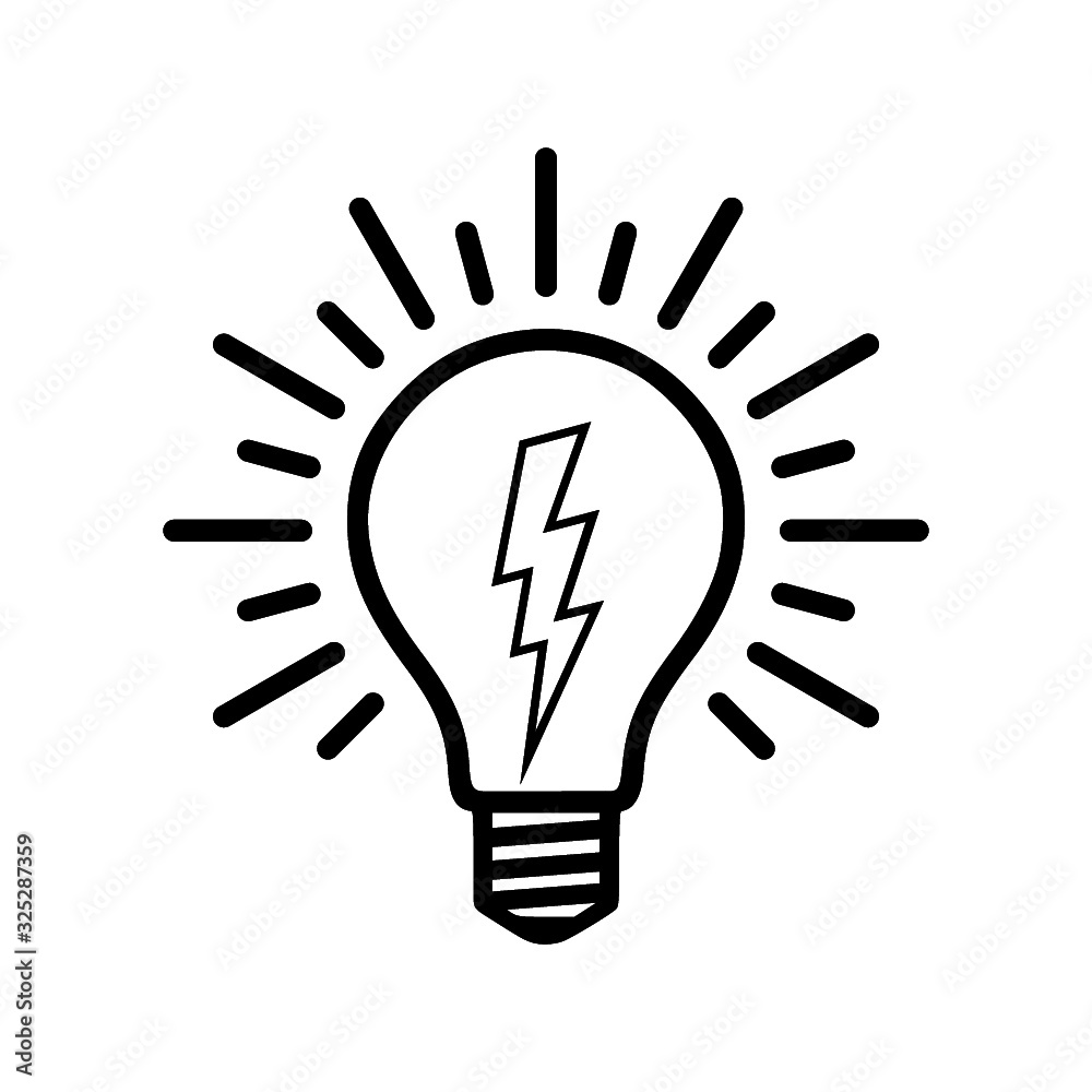Electricity Logo, electric bulb logo and icon Electricity Logo, electric bulb logo and icon