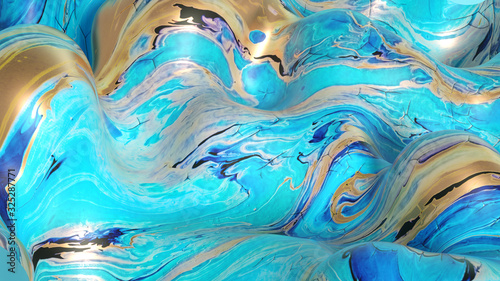 Beautiful background with fluid paint. 3d illustration, 3d rendering.