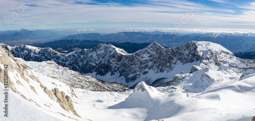 Panoramic view of the North-East Julian Alps from the Kredarica photo