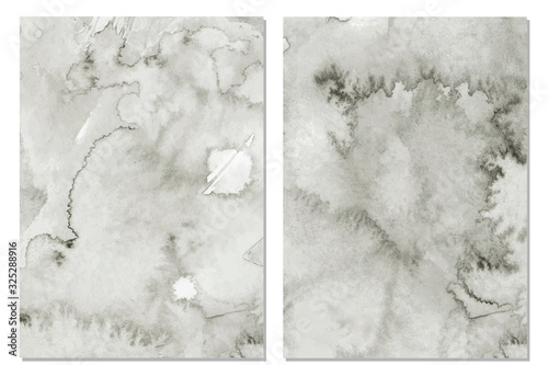 Watercolor agate grey abstract background. Vector texture