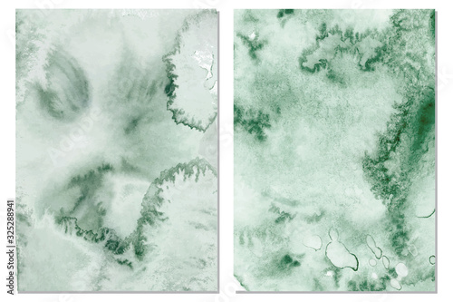 Watercolor pale green abstract background. Vector texture