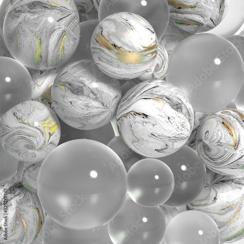 Beautiful background with fluid paint. 3d illustration, 3d rendering.