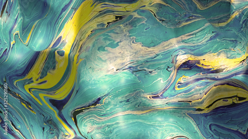 Beautiful background with fluid paint. 3d illustration, 3d rendering.