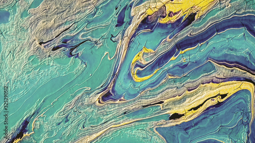 Beautiful background with fluid paint. 3d illustration, 3d rendering.