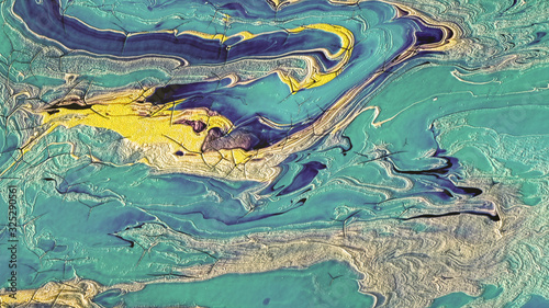 Beautiful background with fluid paint. 3d illustration, 3d rendering.