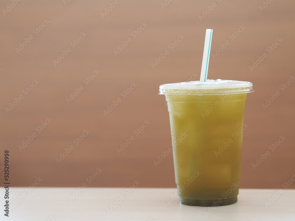 glass of fresh juice green tea isolated glass of fresh juice green tea isolated
