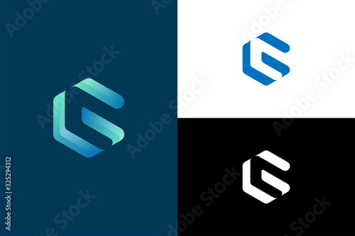 G letter logo vector with modern gradient concept