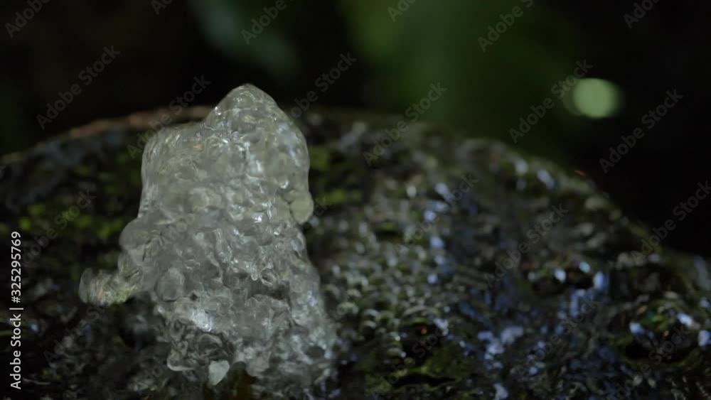 slow motion, water fountain decoration in green garden slow motion, water fountain decoration in green garden